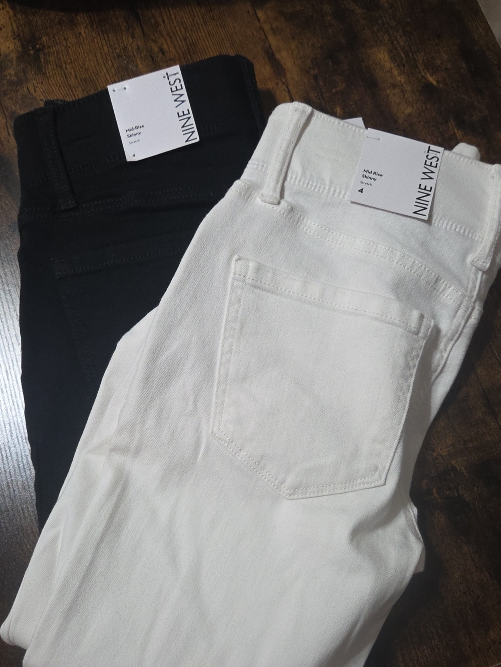 Nine West Women's Skinny Jeans in Black & White (Both For $45)
